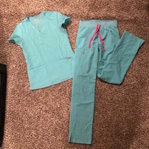 FIGS NEON BLUE top only